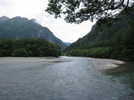View of river and mountains