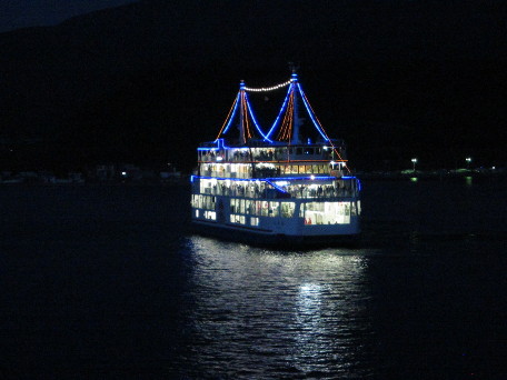 Ferry boat at night